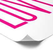 Modern Bright Pink Love Poster (Ecke)