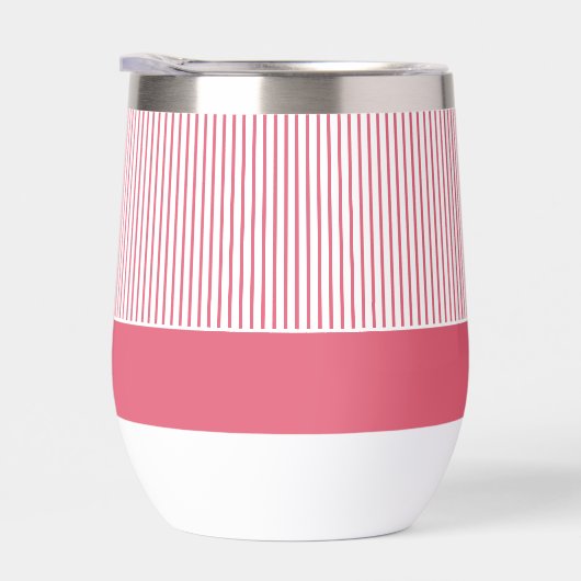 Modern Bright Pink Striped Wedding (Rechts)