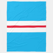 Modern Bright Sky Blue Red White Racing Streifen Fleecedecke (Vorderseite)