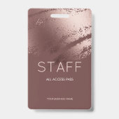 Modern Bronze Business Logo Staff ID Ausweis (Rückseite)
