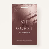 Modern Bronze Business Logo VIP Guest Ausweis (Vorderseite)