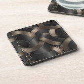 Modern Bronze Flow Coasters – Luxury Table Decor Getränkeuntersetzer (Linke Seite)