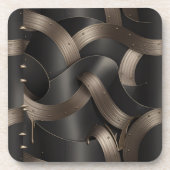 Modern Bronze Flow Coasters – Luxury Table Decor Getränkeuntersetzer (Vorderseite)