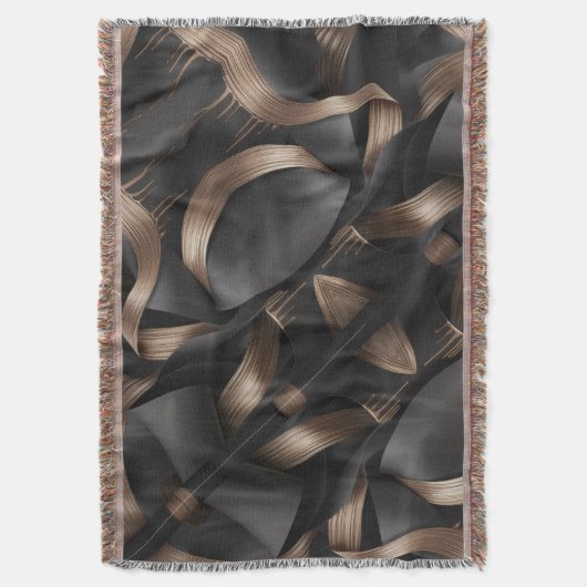 Modern Bronze Flow Luxury Masculine Accent Decke (Vorderseite Vertikal)