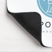 Modern Broom Logo Blue Cleaning Service Mousepad (Ecke)