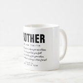 Modern Brother Zitat schwarz-weiß Kaffeetasse (VorderseiteRechts)