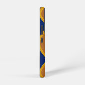 Modern Brown and Blue Geometric Design Samsung Galaxy Hülle (Rechte Seite)