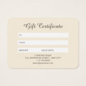 Modern Brown Beige Fall Pumpkin Speckkarte (Rückseite)