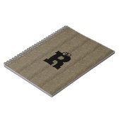 MODERN Brown Black NIEDLICH Spiral Foto Notebook Notizblock (Linke Seite)