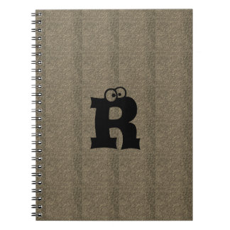 MODERN Brown Black NIEDLICH Spiral Foto Notebook Notizblock