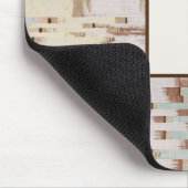 Modern Brown Blue Green Abstrakt Mousepad (Ecke)