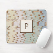 Modern Brown Blue Green Abstrakt Mousepad (Mit Mouse)