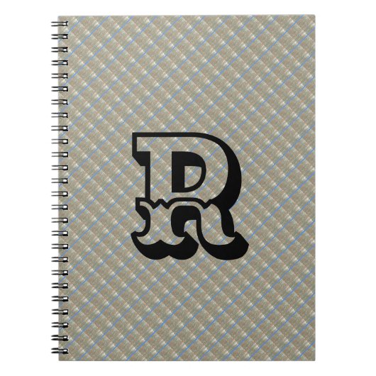 MODERN BROWN BLUE NIEDLICH Spiral Foto Notebook Notizblock (Vorderseite)