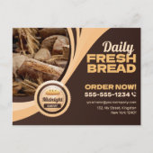 Modern Brown Brown Bakery Shop Backen Catering Postkarte (Vorderseite)