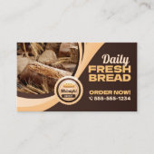 Modern Brown Brown Bakery Shop Backen Catering Visitenkarte (Vorderseite)