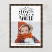 Modern Brown Buffalo Kariert Fun Script Simple Hol Postkarte (Vorderseite)