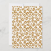 Modern Brown Cheetah Safari Wild One Baby Shower Einladung (Rückseite)