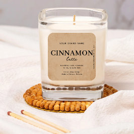 Modern Brown Coffee Rustikal Label Quadratischer Aufkleber