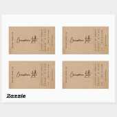 Modern Brown Coffee Rustikal Label Rechteckiger Aufkleber (Blatt)