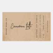 Modern Brown Coffee Rustikal Label Rechteckiger Aufkleber (Vorderseite)