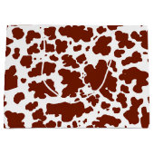 Modern Brown Cow Skin Rodeo Tierdruck Große Geschenktüte (Vorderseite)