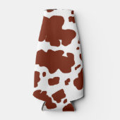 Modern Brown Cow Spots Print Cowboy Flaschenkühler (Vorderseite)