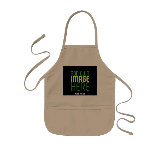 MODERN BROWN EDITABLE BLACK IMAGE TEMPLATE KINDERSCHÜRZE (Vorne)