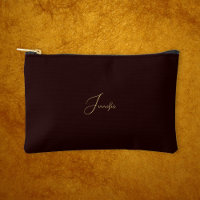 Modern Brown Gold Mit Monogramm Travel Cosmetic Go