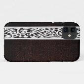 Modern Brown Leather Case-Mate iPhone Hülle (Rückseite (Horizontal))