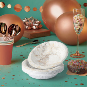 Modern Brown Marble Pappteller