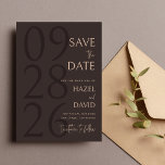 Modern Brown Minimalist Wedding Save The Date<br><div class="desc">Announce your special day with warm elegance using the Modern Brown Minimalist Wedding Save The Date, a beautifully simple design created for couples who appreciate natural tones and modern minimal style. Featuring a rich brown color palette paired with clean, contemporary typography, this save the date offers a refined yet welcoming...</div>