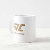 Modern Brown Monogram Name Bold Simple for Ihm Kaffeetasse (Vorderseite Links)
