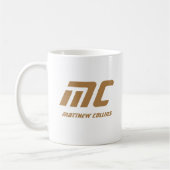 Modern Brown Monogram Name Bold Simple for Ihm Kaffeetasse (Links)