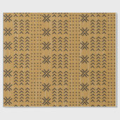 Modern Brown Mudcloth African Pattern Geschenkpapier (Flach)