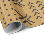 Modern Brown Mudcloth African Pattern Geschenkpapier (Rolleneckpunkt)
