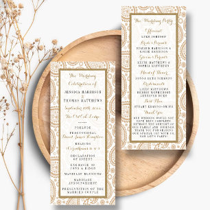 Modern Brown Paisley Wedding Werbekarte