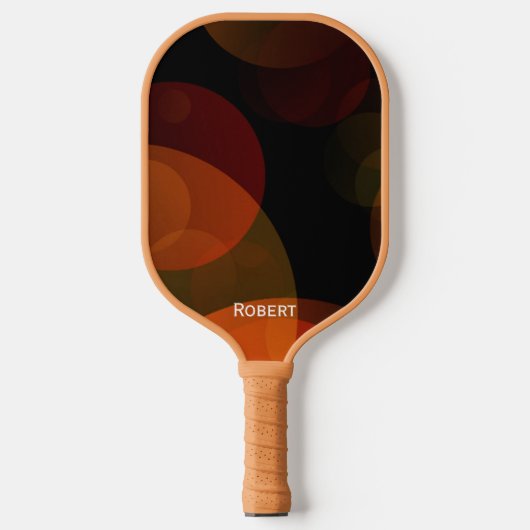 Modern Brown Personalized Script Name Pickleball Schläger (Vorderseite)