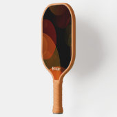 Modern Brown Personalized Script Name Pickleball Schläger (Links)