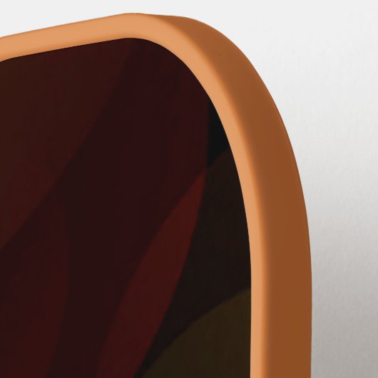 Modern Brown Personalized Script Name Pickleball Schläger (Linke Seite)