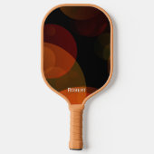 Modern Brown Personalized Script Name Pickleball Schläger (Rückseite)