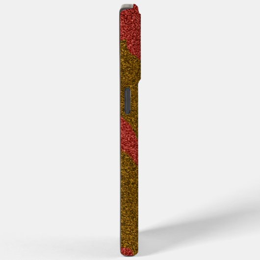 Modern Brown &Pink Glitter Personalized Name Case-Mate iPhone Hülle (Rückseite / Rechts)