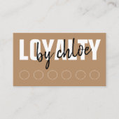 Modern Brown Punch Script Treuekarte (Vorderseite)