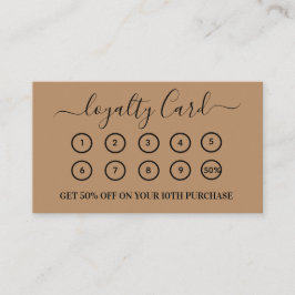 Modern Brown QR Code Business-Logo Treuekarte