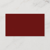Modern Brown Red Bold Monogram, Professional Schli Visitenkarte (Rückseite)