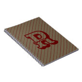 MODERN BROWN RED NIEDLICH Spiral Foto Notebook Notizblock (Rechte Seite)