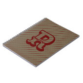 MODERN BROWN RED NIEDLICH Spiral Foto Notebook Notizblock (Linke Seite)