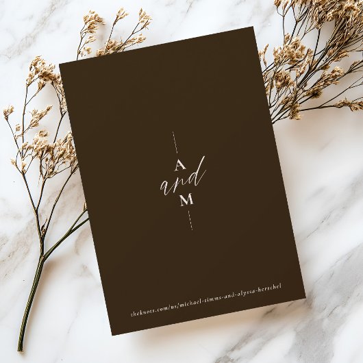 Modern Brown Simple Arch Foto Elegante Hochzeit Save The Date