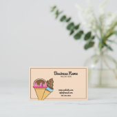 Modern Brown Sprinkles Ice Cream and Confectionery Visitenkarte (Stehend Vorderseite)