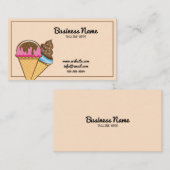 Modern Brown Sprinkles Ice Cream and Confectionery Visitenkarte (Vorne/Hinten)