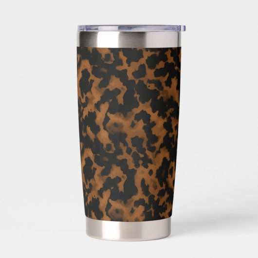 Modern Brown Tortoise Shell Stylish Thermobecher (Links)